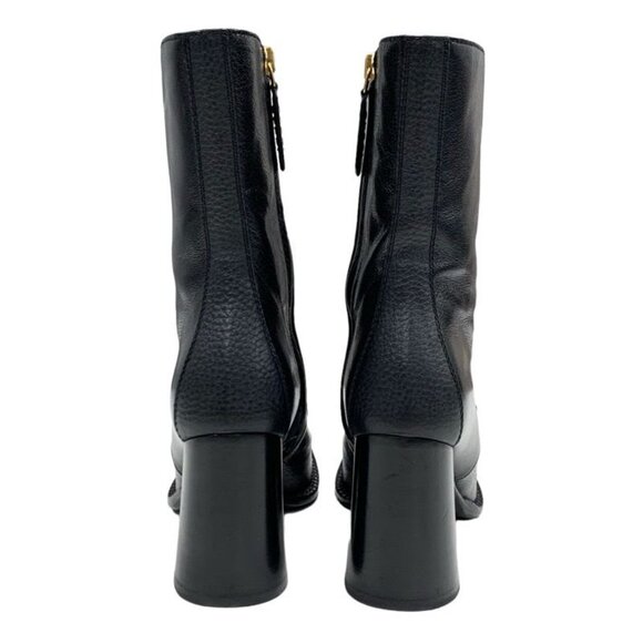 Gucci Boots Short Boots Shoes Leather Black Gold Chain Belt main image 4